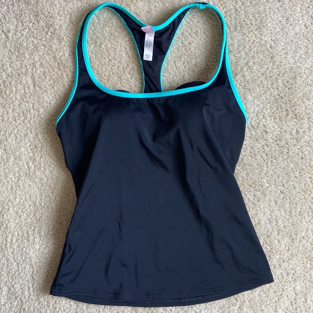 Victorias Secret two piece swim suit, size small, never worn. Racerback top.